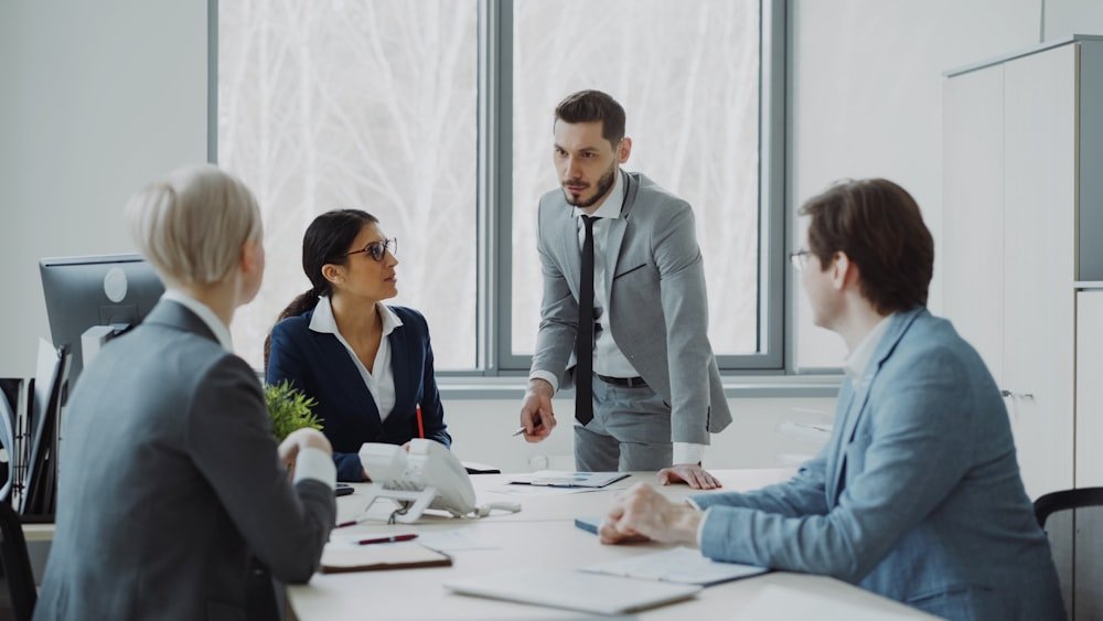 Business professionals in a strategy meeting