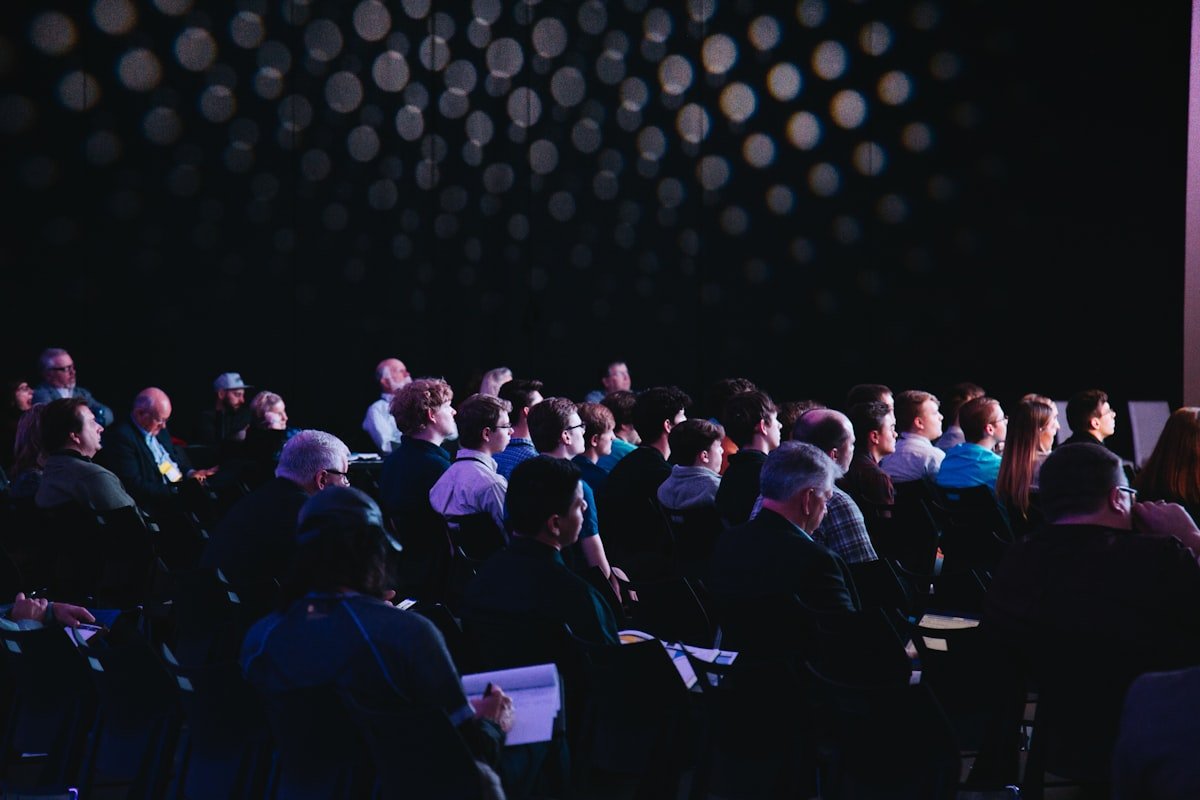 Audience at a large B2B business conference